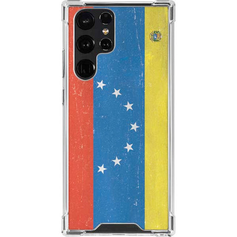 Venezuela Flag Distressed Galaxy S23 Ultra Clear Case